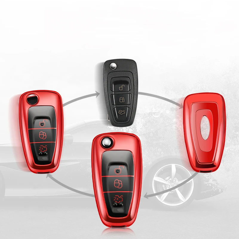 Чехол для ключей автомобиля Ford Ranger C Max S Focus Galaxy Mondeo Transit Tourneo индивидуальная