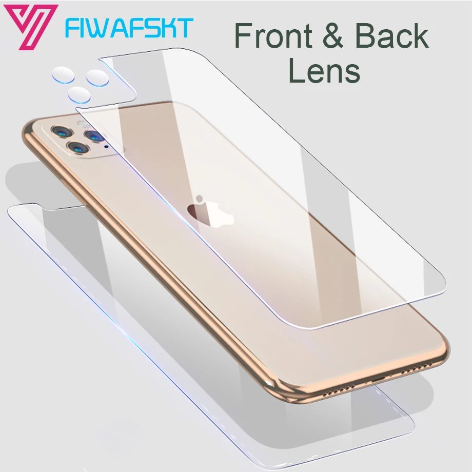Защитное стекло закаленное 3 в 1 для iPhone 11 Pro Max 2019|Защитные стёкла и плёнки| |