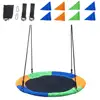 Outdoor Children Swing 1M Flying Saucer Rotate Tree Nest Swing 900D 600lbs Flying Giant Rope Round Swing Kids Hanging Seat Toys 1