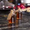 Mini Glass Bottles | Wedding Decorations Favours Glass Bottles With Cork Lids | Includes Attached Labels | Kitchen Decorations 2