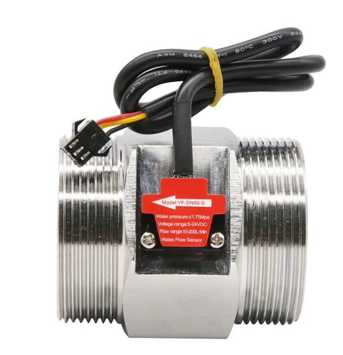 S304 G2" DN50 Hall Turbine Water Flow Meter Sensor 2 inch
