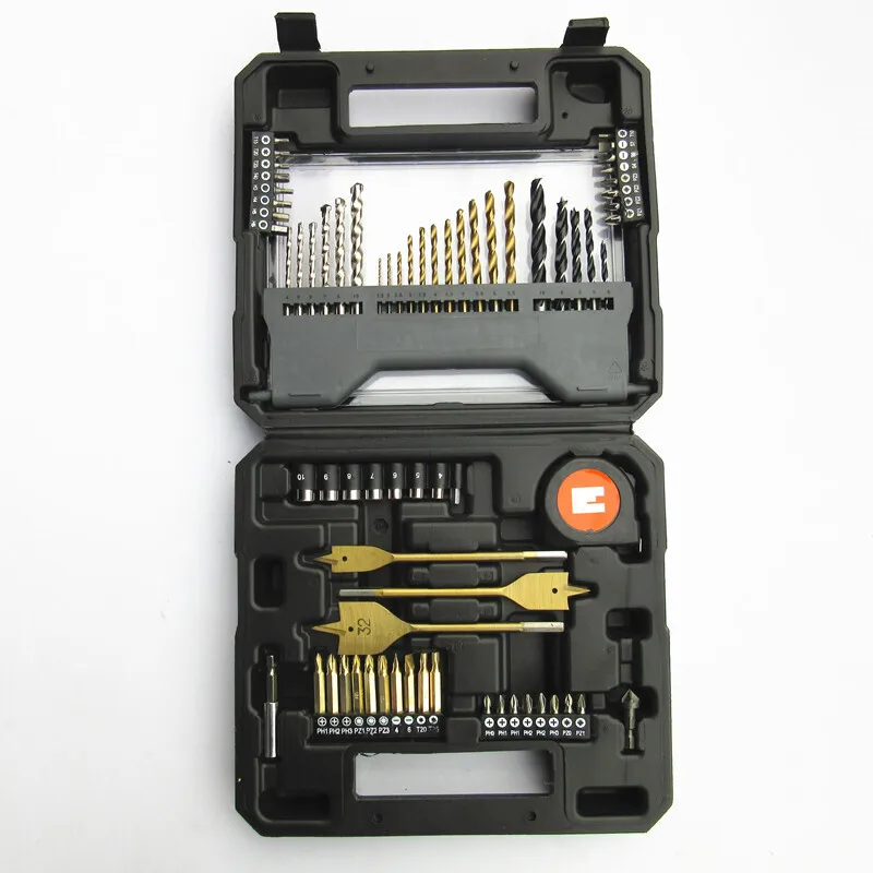 

HS Tools 70pcs Twist Drill Bit Set With Box Case Woodworking High Speed Steel Wood Drilling Drill Bits Screwdriver Hobby Tools