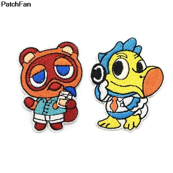 

20pcs/lot A3501 Cartoon Animals Iron On Patch Clothing Diy Embroidered Applique Sew On Patches Fabric Badge Apparel Patchwork