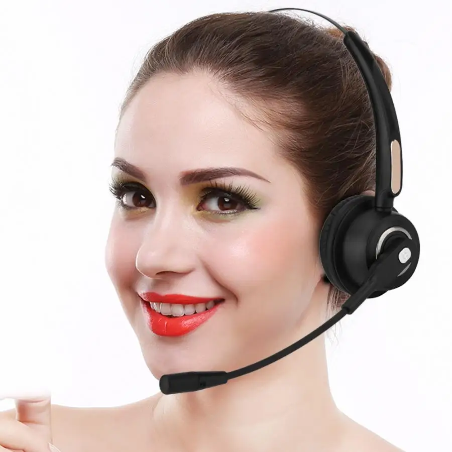 Колл центра Bluetooth гарнитура Беспроводной над головой Шум наушники с