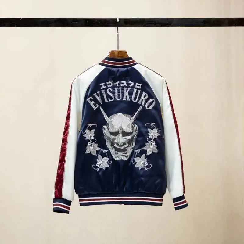 Evisu Осень Зима Высокое качество модные теплые дышащие мужские хлопковые куртки тренд мужские и женские пальто для пар Тренч