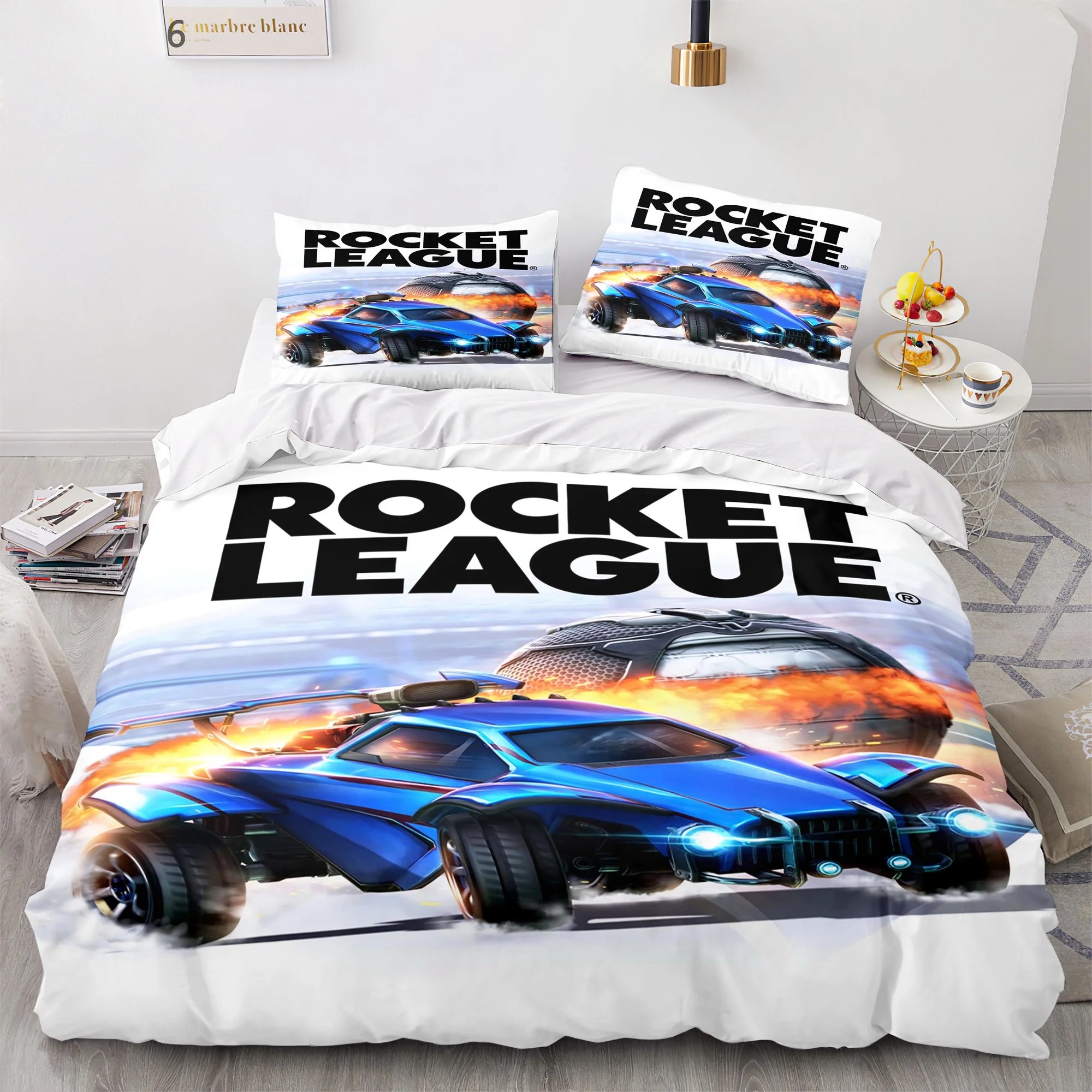 New Rocket League Bedding Set Bedspread Single Twin Full Queen King Size Car Rocket League Bed Set Aldult Bedroom Duvetcover 3