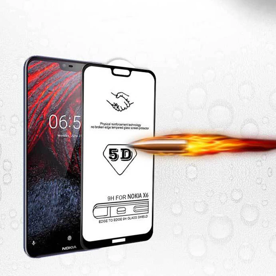 Для Nokia 3,1 5,1 6,1 7,1 Plus 5D полное покрытие из закаленного стекла для Nokia 8,1 полное покрытие протектор экрана