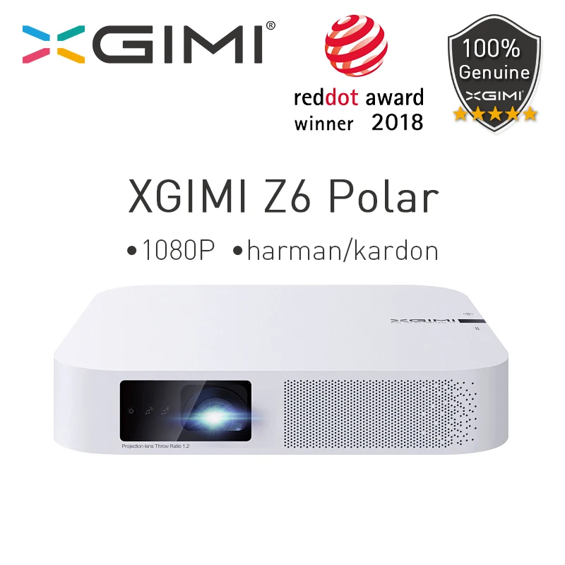 Светодиодный мини DLP проектор XGIMI Z6 Polar HD для домашнего кинотеатра 1080p 4K 700 ANSI лм 3D