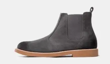 Оригинальные кожаные ботинки челси xiaomi высокого качества; замшевые ботинки из ткани с резинкой; мужские ботинки; 4 цвета; умный дом - Цвет: gray 43