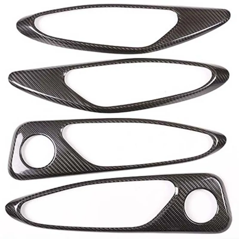 

Car Door Handle Bowl Covers Interior Decoration Trim for Alfa Romeo Giulia 2017 Carbon Fiber Accessories Styling