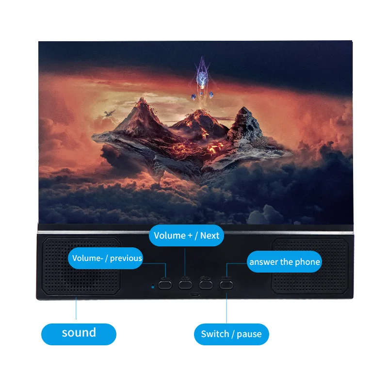 12 дюймов Регулируемый складной увеличительное стекло 3D телефон экран увеличитель для экрана телефона усилитель Телефон увеличитель