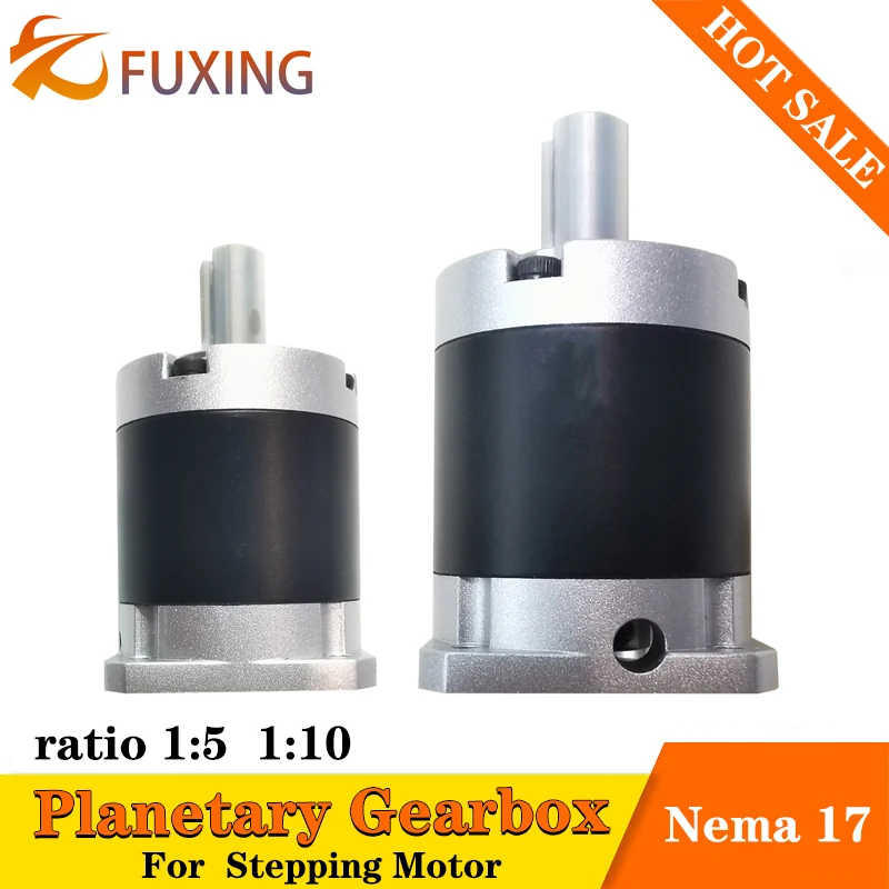 Planetary Gearbox Nema 17 Stepper Stepping Reducer Gear All Ratio 10:1 5:1 25:1 50:1 Geared For 3D Printer Mechanical Arm Robot transmission gear