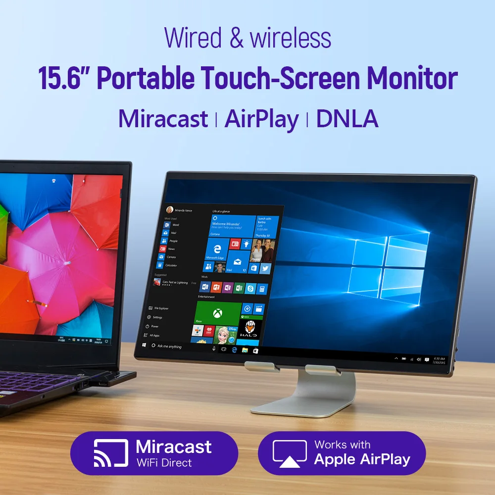 15.6 Inch Wired&Wireless Monitor/2.5D Quad