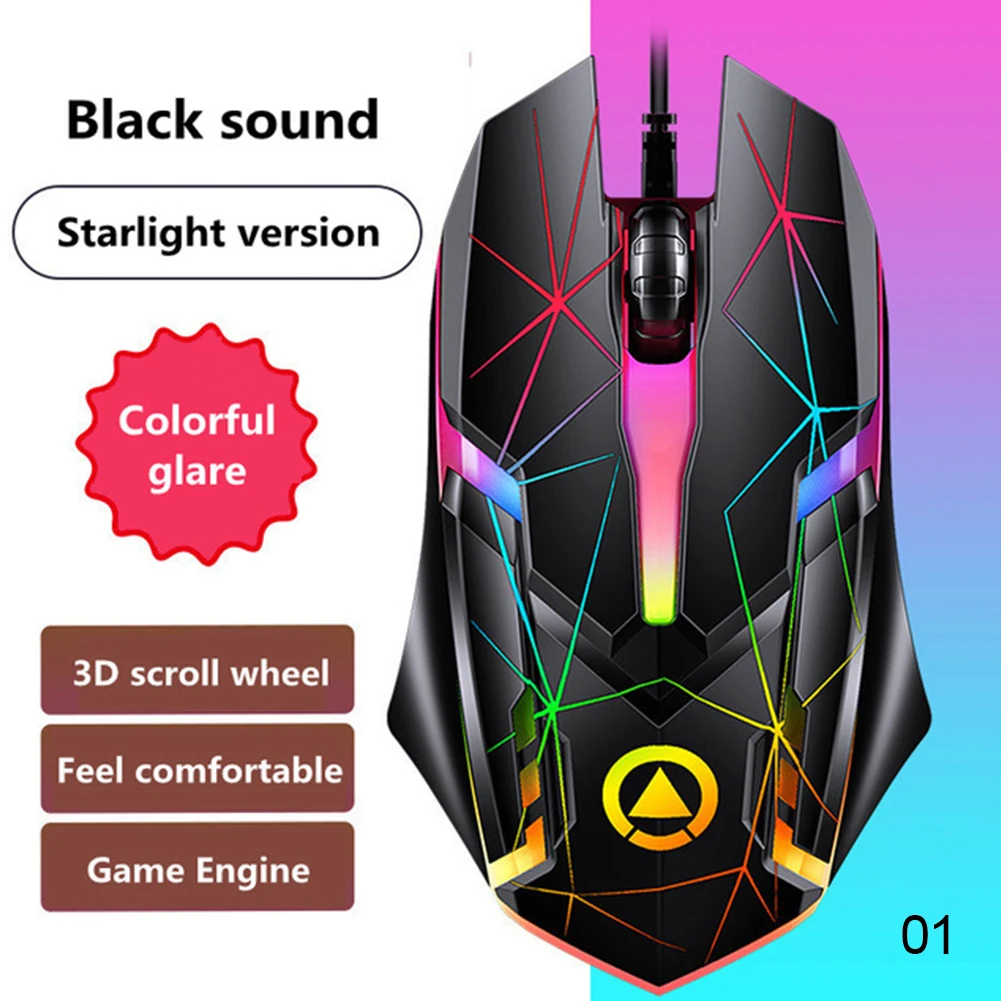 good wireless gaming mouse 1200DPI USB Wired Gaming Mouse Optical Computer Mouse for PC Laptop 3 Keys Ergonomic Mice Led Light Night Glow Mechanical Mouse white computer mouse Mice