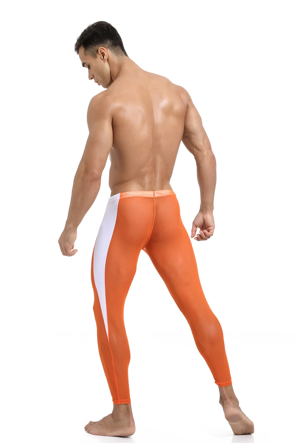 Мужские компрессионные колготки, штаны для фитнеса, мужские спортивные Леггинсы для верховой езды, бега, сексуальная сетчатая дышащая спортивная одежда