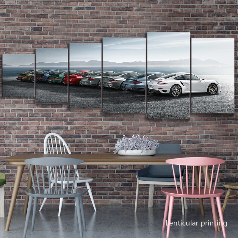 

HD Famous Performance Kraft Paper Bar Poster, Wall Stickers, Decorative Painting, Racing Car Poster for Room Decor, 5 Panels