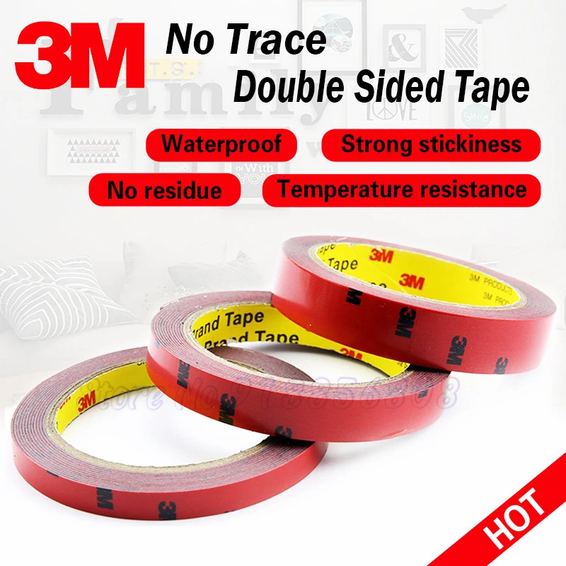 3m Heavy Duty Mounting Double Sided Tape Acrylic Foam Tape Waterproof Self Adhesive For Wall Fixed Home Decor Car Accessories Aliexpress Home Improvement