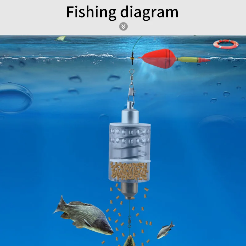 

Auto Fishing Feeder Trap Bait Box Full Auto Rigging Device Portable Outdoor Automatic Lazy Container Fishing Tool Fishing Hook