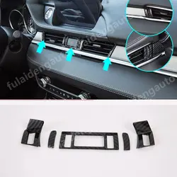 5 шт. для Mazda 6 Atenza 2019-2020, новинка, углеродное волокно ABS, внутренняя средняя консоль, вентиляционное отверстие, рамка, крышка, отделка