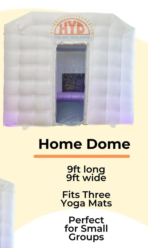 The Hot Yoga Dome - Portable, Lightweight Easy Set Up Inflatable Hot Yoga  Dome Home Yoga Studio, Hot Yoga Equipment for Indoor & Outdoor, Yoga 