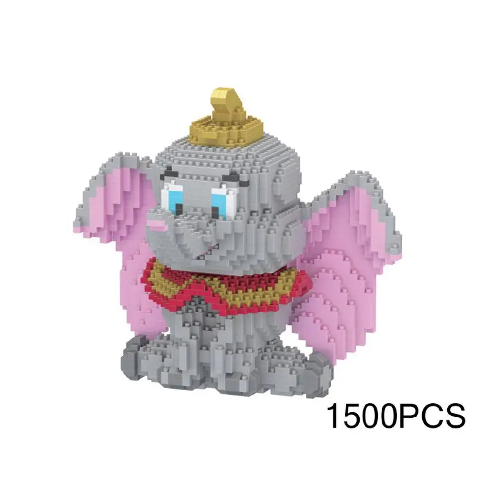 

hot LegoINGlys creators Lovely Idea Creator Animal Elephant Dumbo mini Micro Diamond Building Blocks model nano bricks toys gift