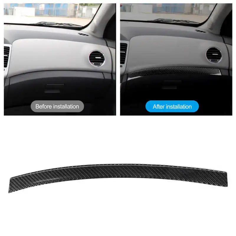 Co-Pilot Dashboard Panel Strip Trim Carbon Fiber Fit for Chevrolet Cruze 2009 2010 2011 2012 2013 2014 2015 LHD | Автомобили и