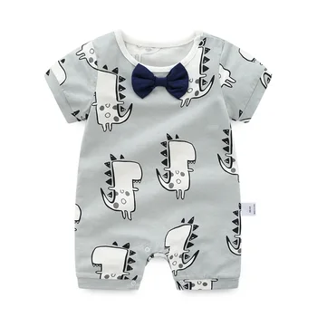 

Summer new baby clothes cute print pattern ropa bebe Cotton O-Neck Short baby boy girl romper clothing