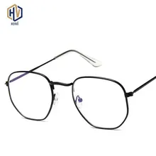 Модные неправильные очки, оправа для мужчин и женщин, полигон, металлические оправы для очков по рецепту