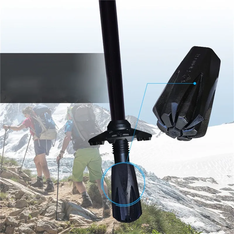 Thicken Hiking Pole Replacement Rubber Tips Trekking Pole Tip Protectors Walking Stick Head