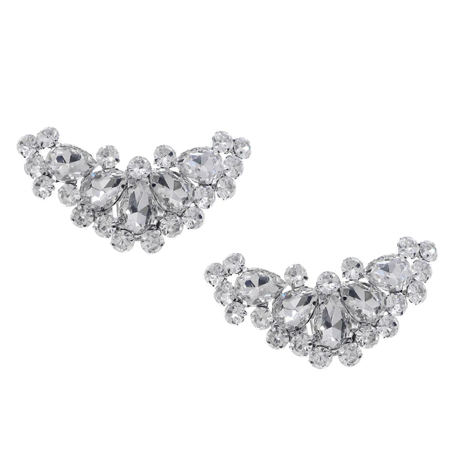 2pcs Women Rhinestones Decorative Shoes Clips Jewelry Charm Decor Accessories