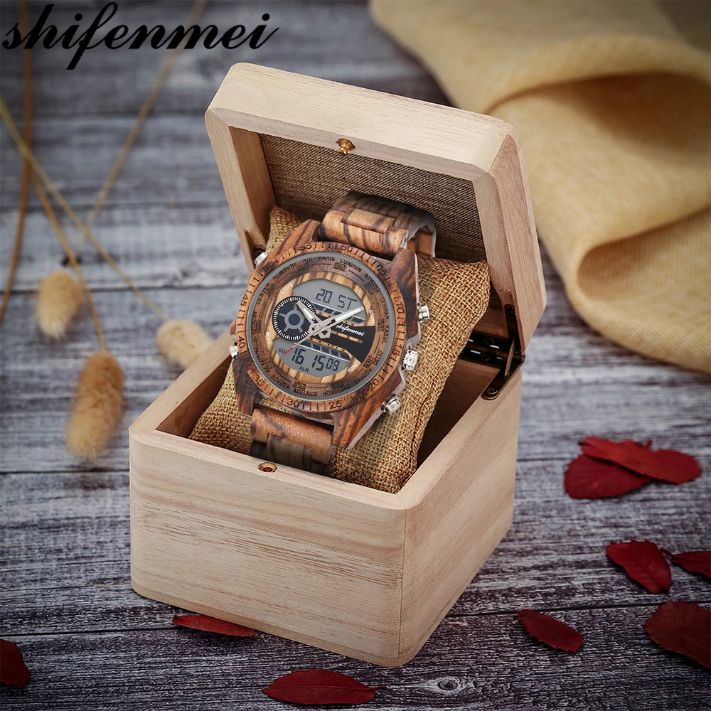 

Shifenmei Watches Men Fashion Watch 2019 Wood Watch Brand Luxury Chronograph Sport Watches Wooden Wristwatch Male zegarek damski