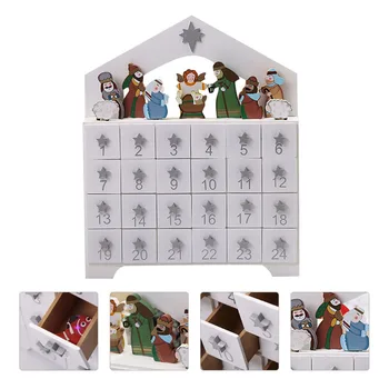 

1Pc Christmas Advent Calendar Drawer Desktop Ornament Xmas Gift Party Decoration