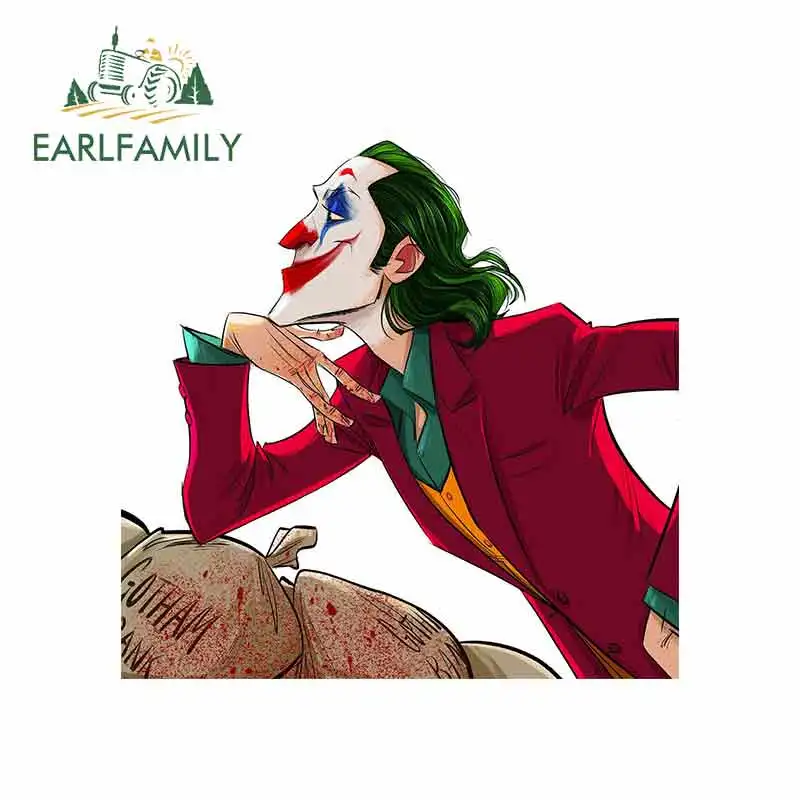 

EARLFAMILY 13cm x 12.6cm for Joker Art Collection To Put A Smile on Your Face Car Stickers Vinyl JDM Bumper Trunk Truck Graphics
