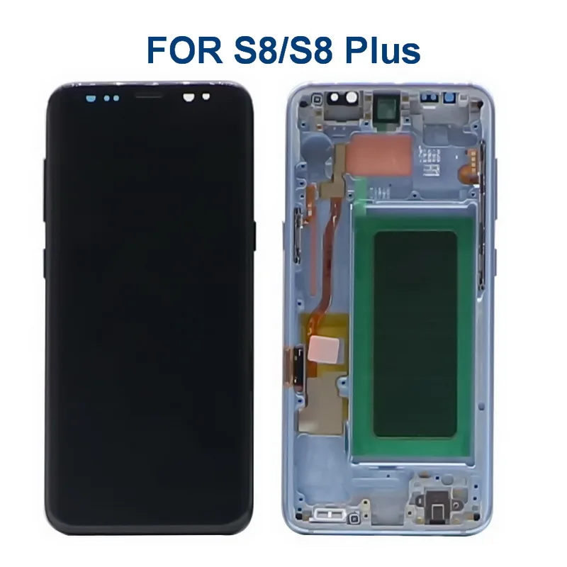 Оригинальный супер AMOLED ЖК дисплей для Samsung Galaxy S8 G950 G950F + S8Plus G955 G955F сенсорный экран