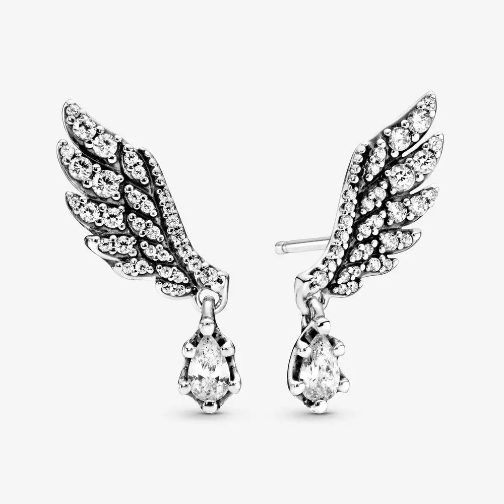 298493C01_RGB  Dangling Angel Wing Stud Earrings