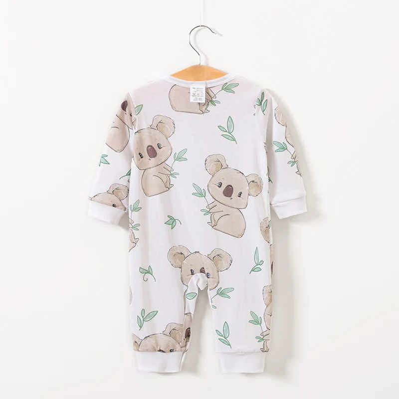 Koala/одежда для малышей; комбинезон из хлопка для новорожденных; одежда с милым принтом для малышей; Детский комбинезон с длинными рукавами; Пижама для новорожденных мальчиков и девочек