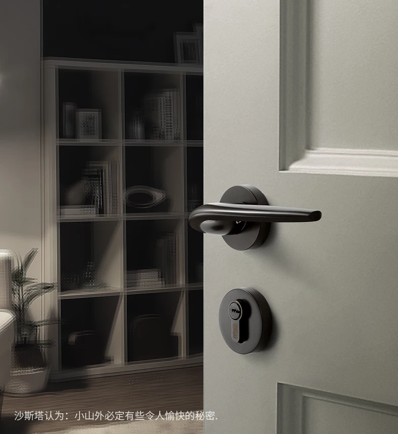 Innen Türschloss Schlafzimmer Wohnzimmer Stumm Türschloss Schwarz Holz