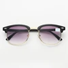 SPH -0.5 -1.0 TO -6.0  Half Frame Square Nearsighted Prescription Sunglasses With Diopter Men Women Fashion Myopia Spectacles 5