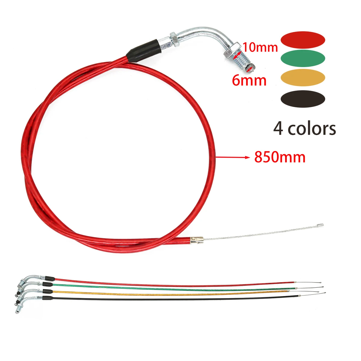 

850mm Racing Carburetor Gold Throttle Cable For 49cc 50cc 60cc 66cc 80cc Engine Motorized Bicycle Push Bike