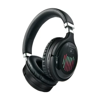 

Wireless Headphone 3D Stereo Bluetooth Headset Foldable Gaming Function Earphone with Mic LED Display FM TF Card Noise Reduction