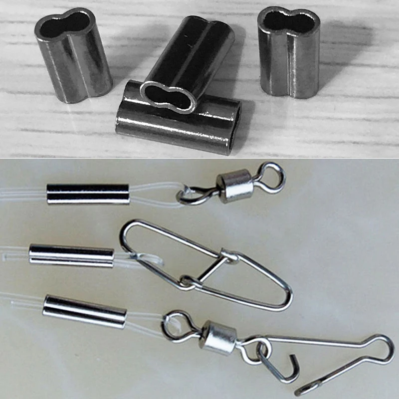 Набор медных трубок аксессуары для рыболовного крючка набор инструментов овальные соединительные обжимные втулки соединитель