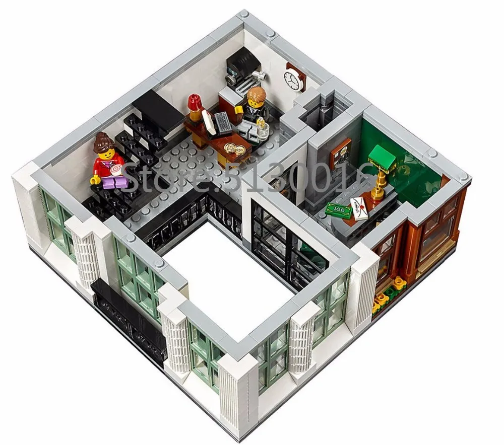 Дешево В наличии 15001 уличный вид кирпича банк СОЗДАТЕЛЬ серии Модели Строительные блоки 2413 шт Кирпичи Детские Игрушки совместимы с 10251