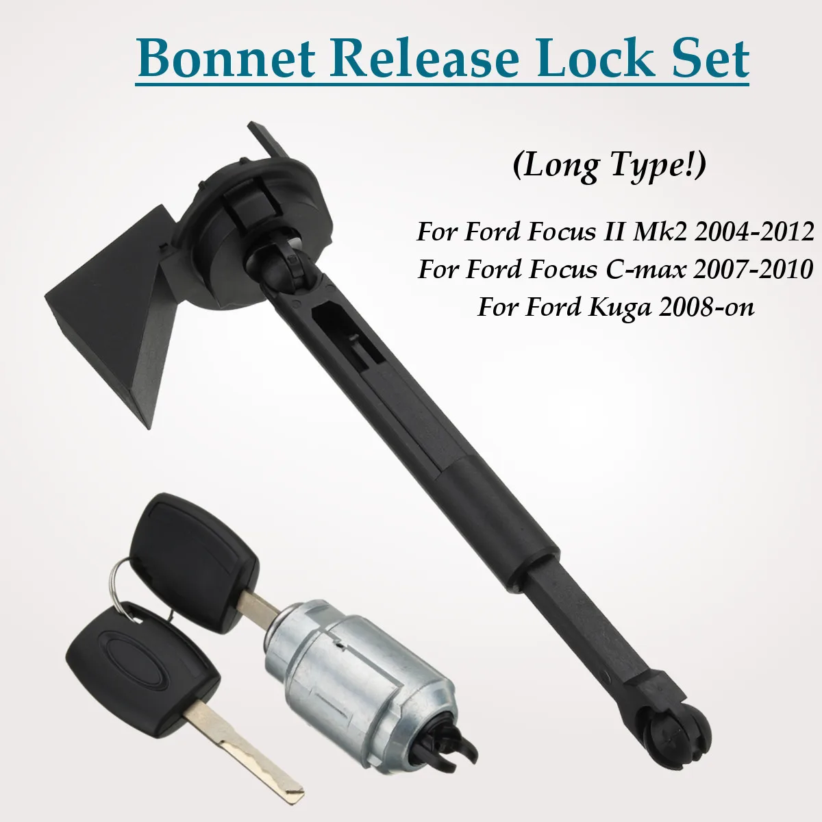 Hood Release Lock Set with 2 Keys Short/Long Type For Ford Focus