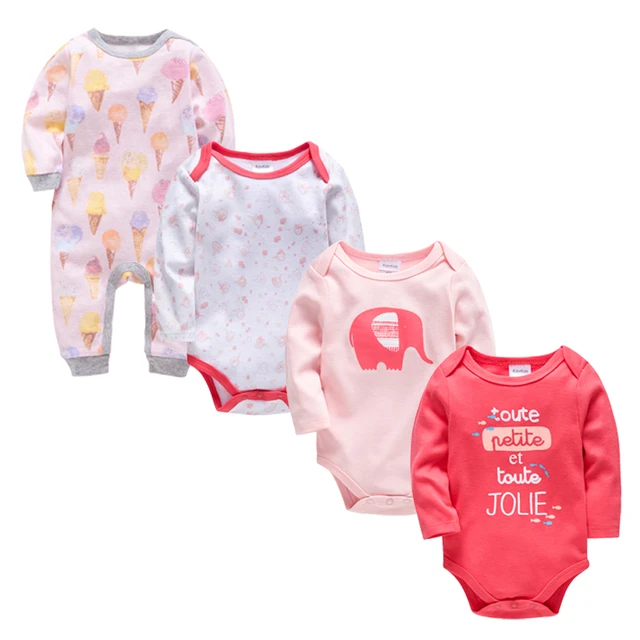4 pièces bébé fille ensemble de vêtements Carters roupas de bebe vetement  coton pleine manche Body bebe ensemble bébé - AliExpress
