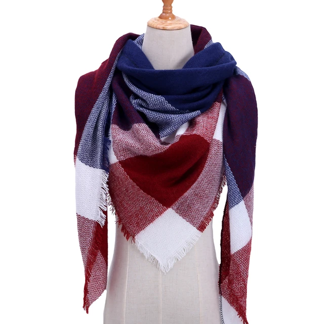 Designer 2021 knitted spring winter women scarf plaid warm cashmere scarves shawls luxury brand neck bandana pashmina lady wrap b7