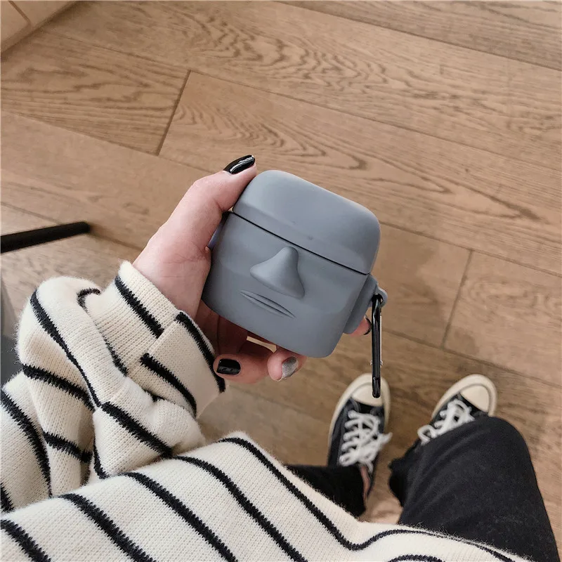 Милый 3D чехол с изображением статуи пасхального острова для Airpods pro, чехол, мягкий силиконовый чехол для наушников для Apple AirPods 3 pro