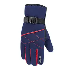 Для мужчин непромокаемые зимние боты на плоской подошве, теплые спортивные бутылки с водой-брызги противоскользящие Спорт на открытом воздухе перчатки#4O03