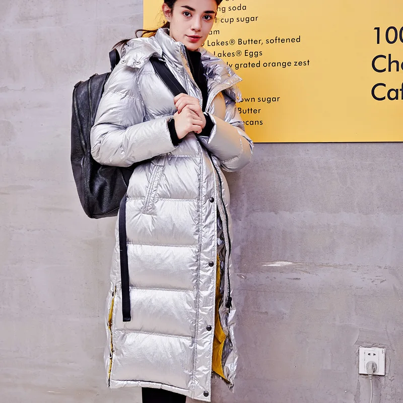 

MLCRIYG Fashion Women's Down Jackets 90% White Duck Down Coats Long Slim Warm Winter Coat Women Jacket casacas para mujer YQ261