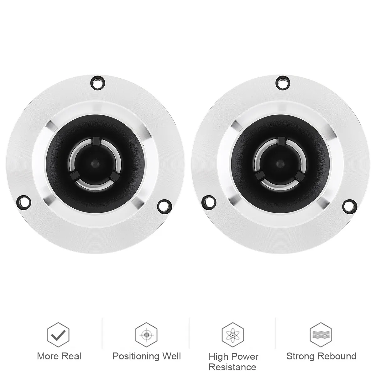 

2pcs/pair 4 Inch 1500W Titanium Bullet Tweeter Car Stereo Speaker with Capacitor for Vehicle Auto Car Modified
