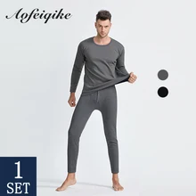 Зимние кальсоны, мужские комплекты термобелья с круглым вырезом, простая Теплая мужская одежда, одежда для сна, домашняя одежда, 1 комплект, новинка